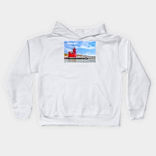 “Holland Harbor Lighthouse” Kids Hoodie